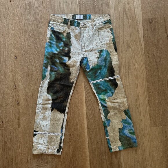 Acne Studios Printed Photo Collage Denim, Size 34/2 - Picture 1 of 4